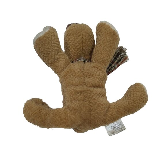 Soft Dreams Brown Dog Puppy Brown With Plaid Scarf Stuffed Animal Plush Toy 6 in - Picture 3 of 5